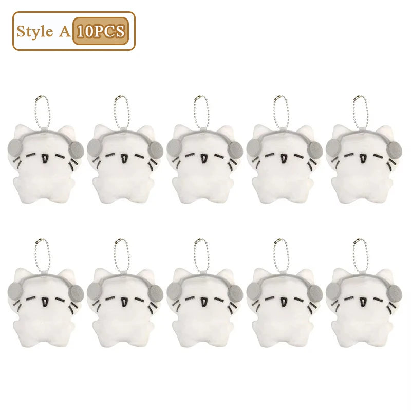 1-20PCS Cute Headphones Kitten keychain