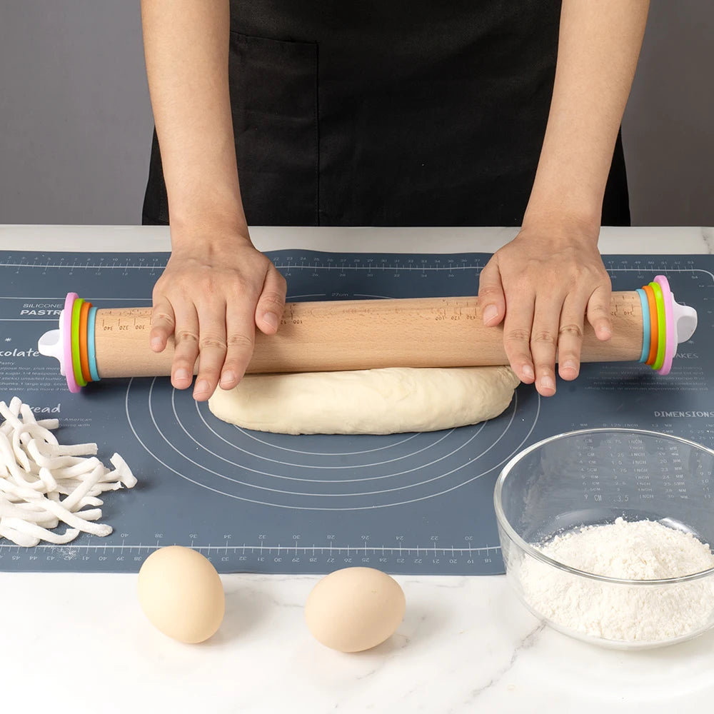 Adjustable Beech Wood Rolling Pin