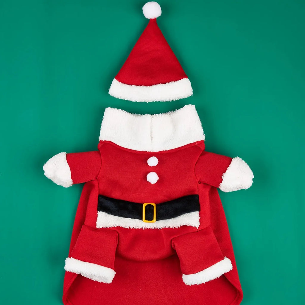 Christmas Dog Santa Costume Outfit