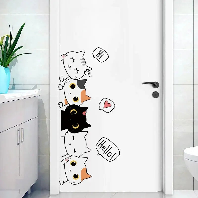1pc Kitten Door Sticker