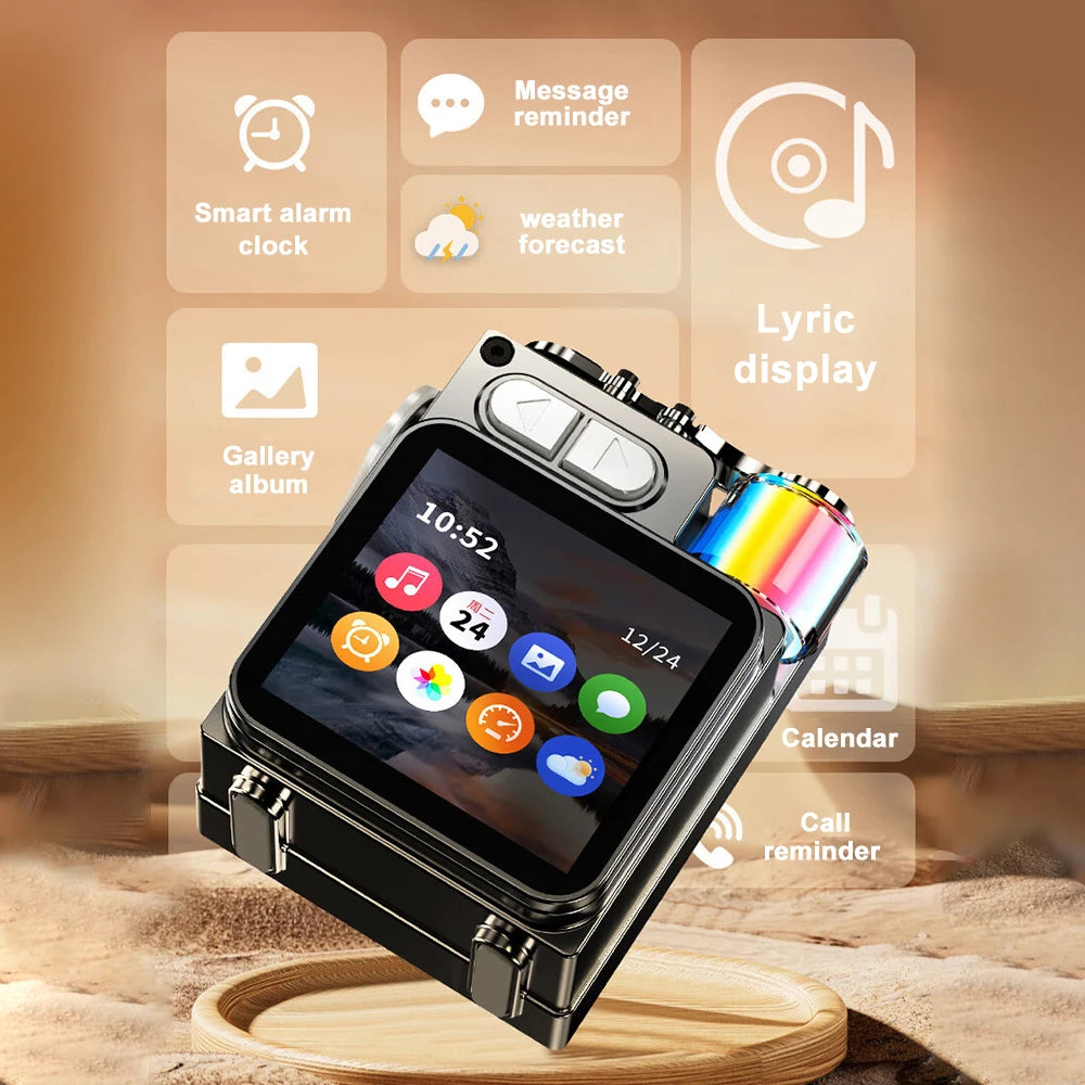 LED Display Screen RGB Desktop Subwoofer Wireless Loudspeaker