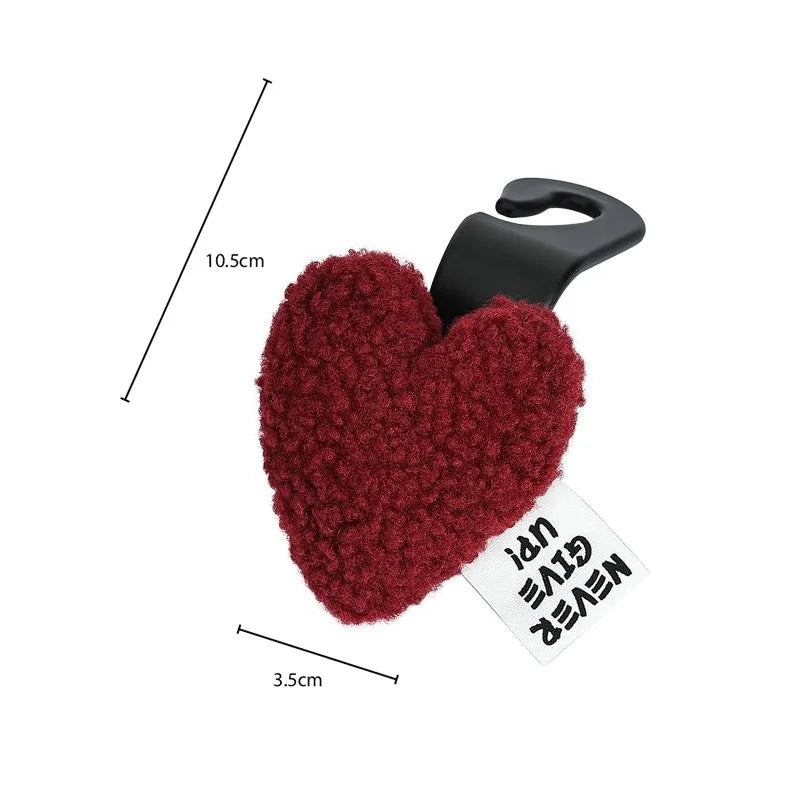 2pcs Cute Retro Red Heart Car Seat Back