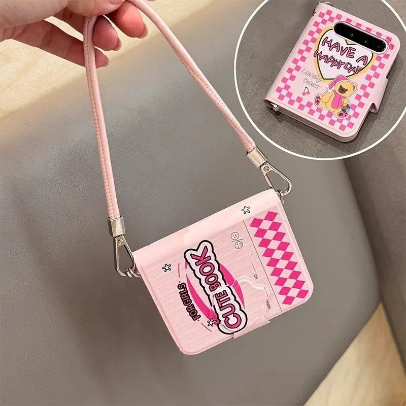 For Samsung Galaxy Z Flip5/Galaxy Z Flip6 Cute Case Notebook Korean Style