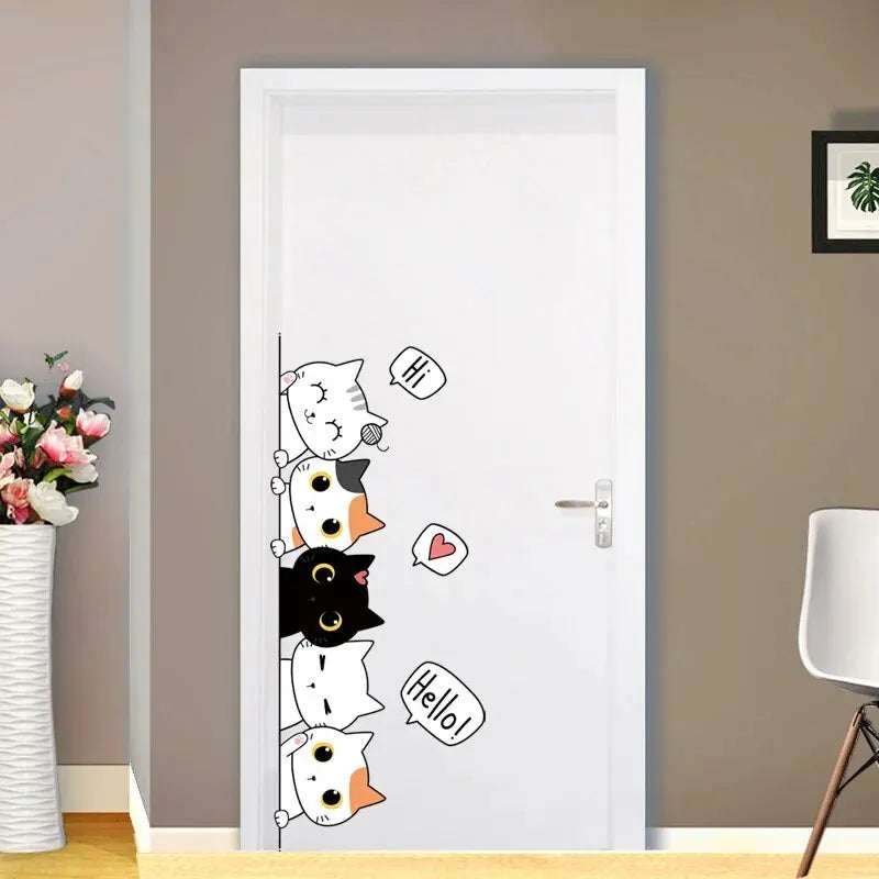 1pc Kitten Door Sticker