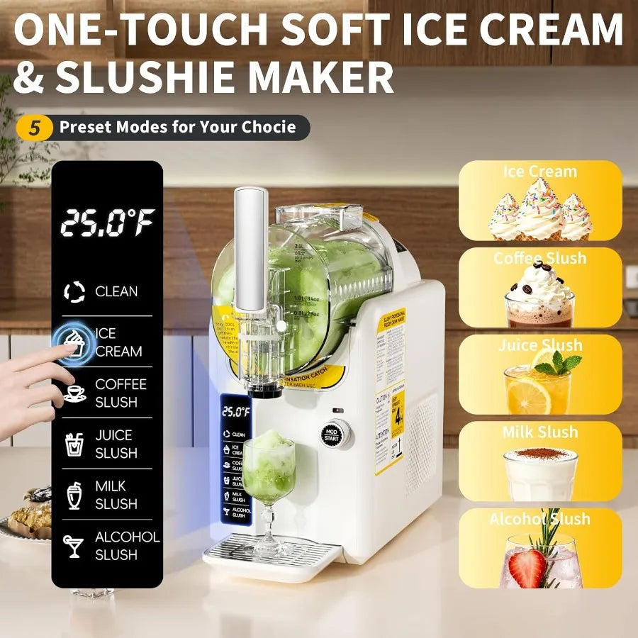 2 IN1 Ice Cream Maker Slushie Machine for Home