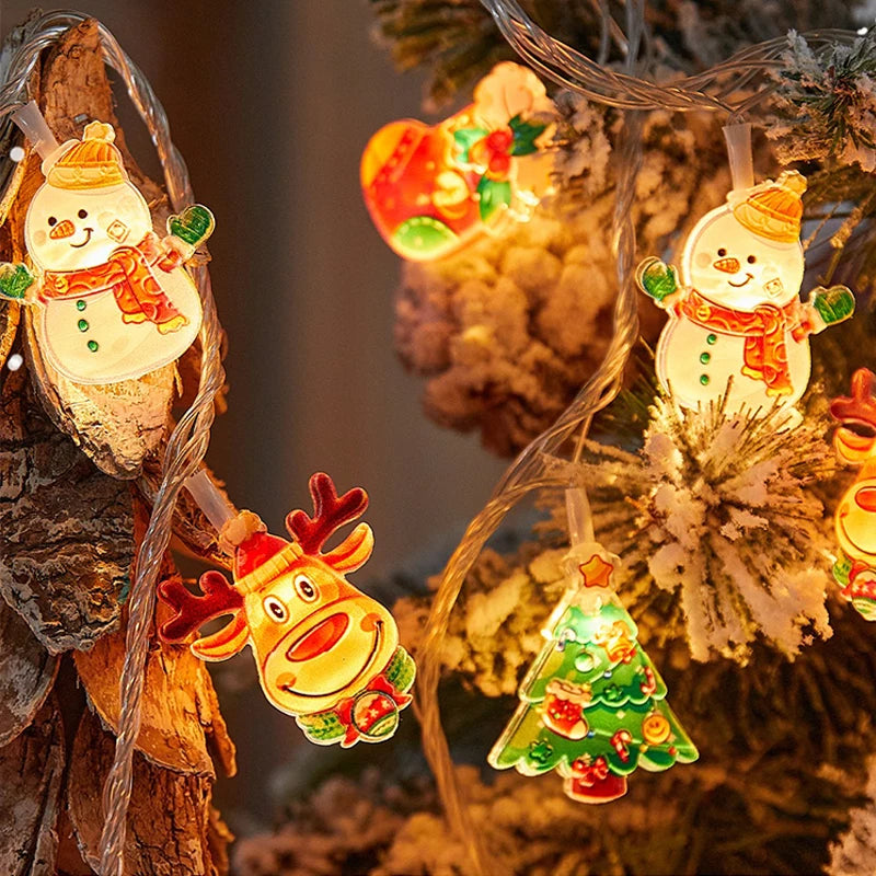 LED String Lights Christmas Snowman