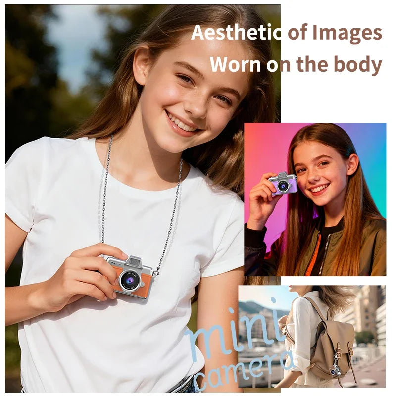 Thumb Camera Pink Vintage Flip-Screen Selfie