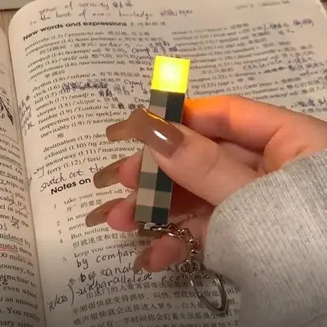 Mini LED Pixel-style Flashlight Keychain
