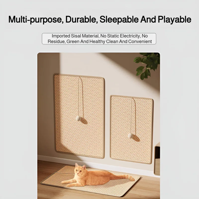 Cat Sisal Mat Furniture Wall