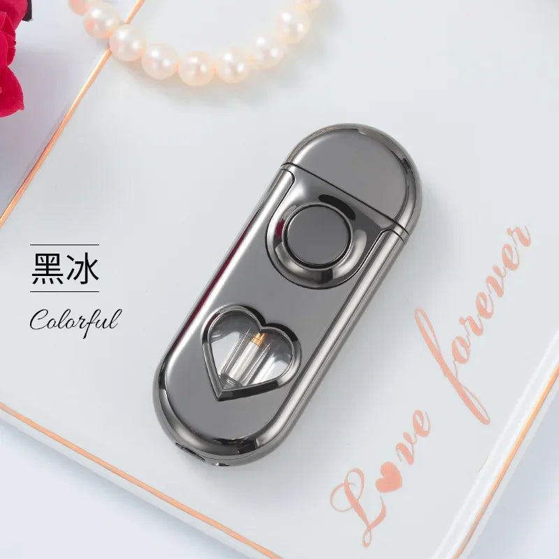 Metal Love Double Flame Gas Lighter