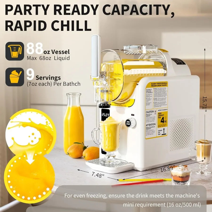 2 IN1 Ice Cream Maker Slushie Machine for Home