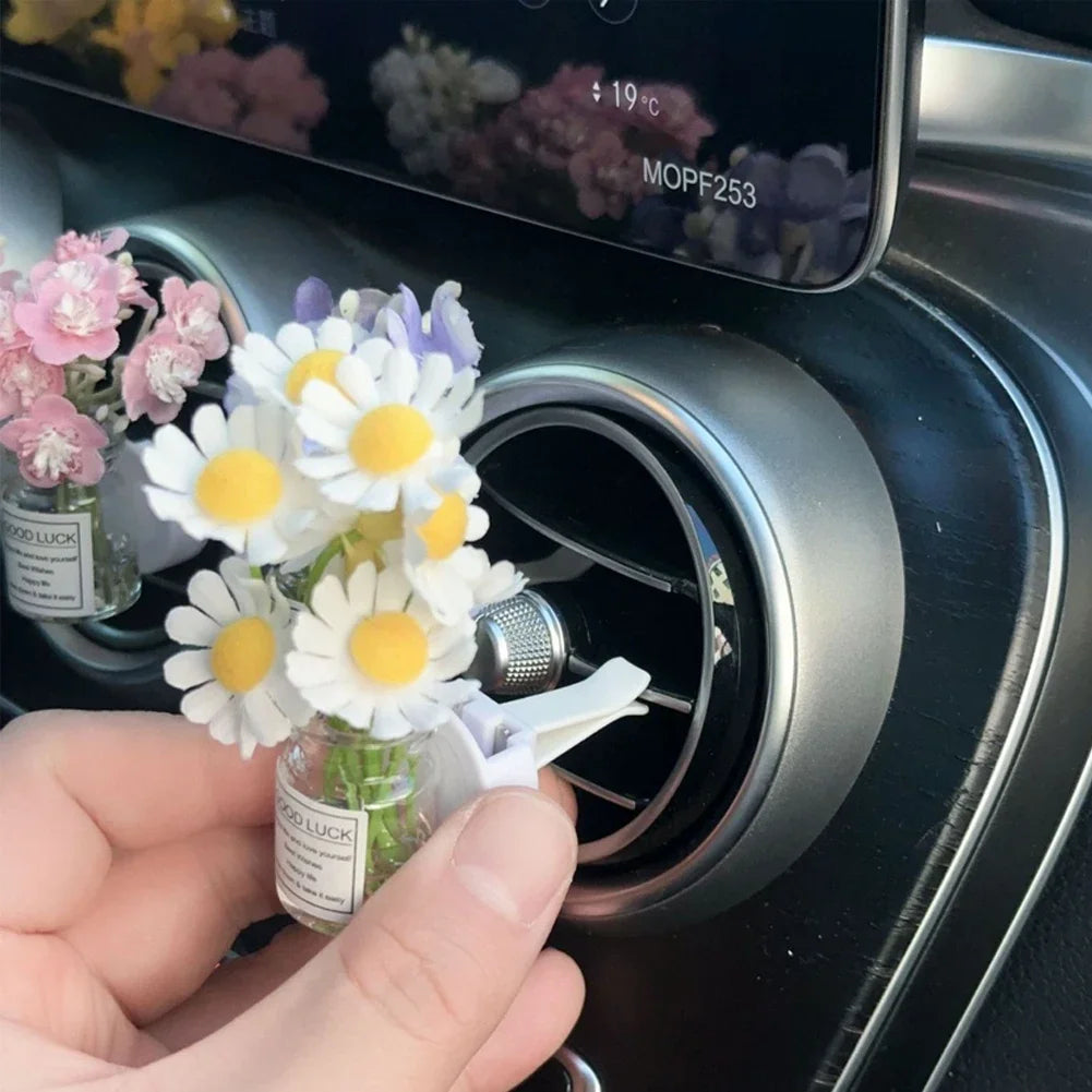 Car Center Console Air Outlet Simulated Flower Clips