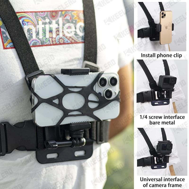 Chest Strap Mount Belt for Gopro Hero Camera Phone Holder