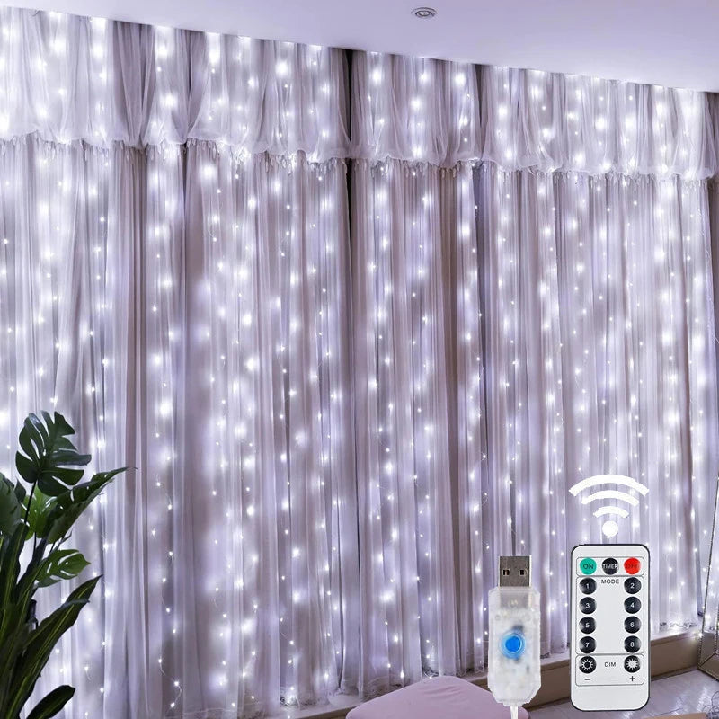 Christmas Lights LED Fairy String Curtain Lights