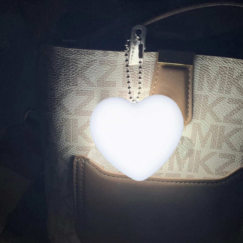 6-1PCS Purse Heart LED keychain