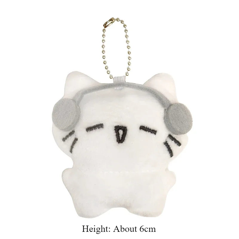 1-20PCS Cute Headphones Kitten keychain