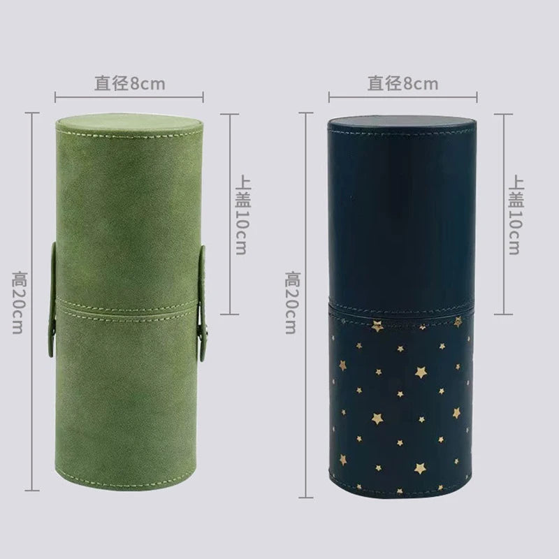 PU Leather Makeup Brush Bucket