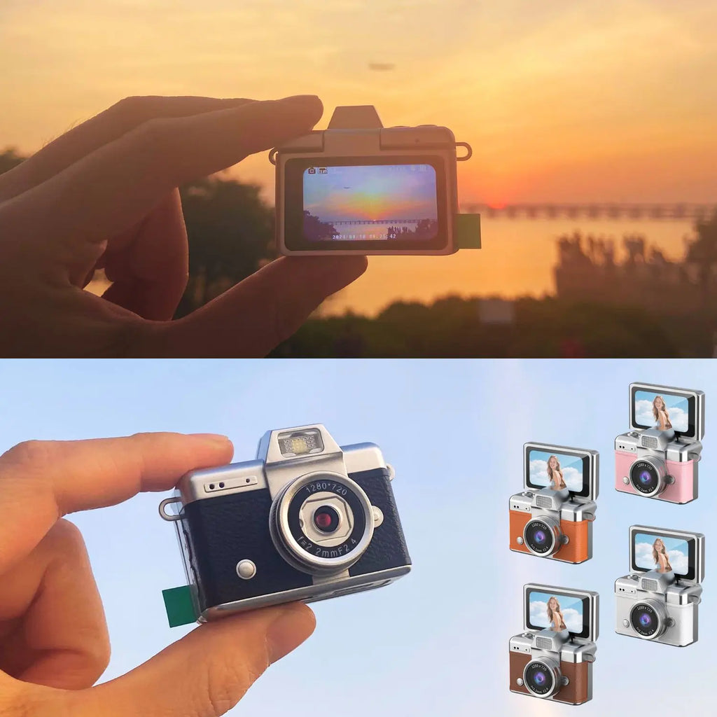 Thumb Camera Pink Vintage Flip-Screen Selfie