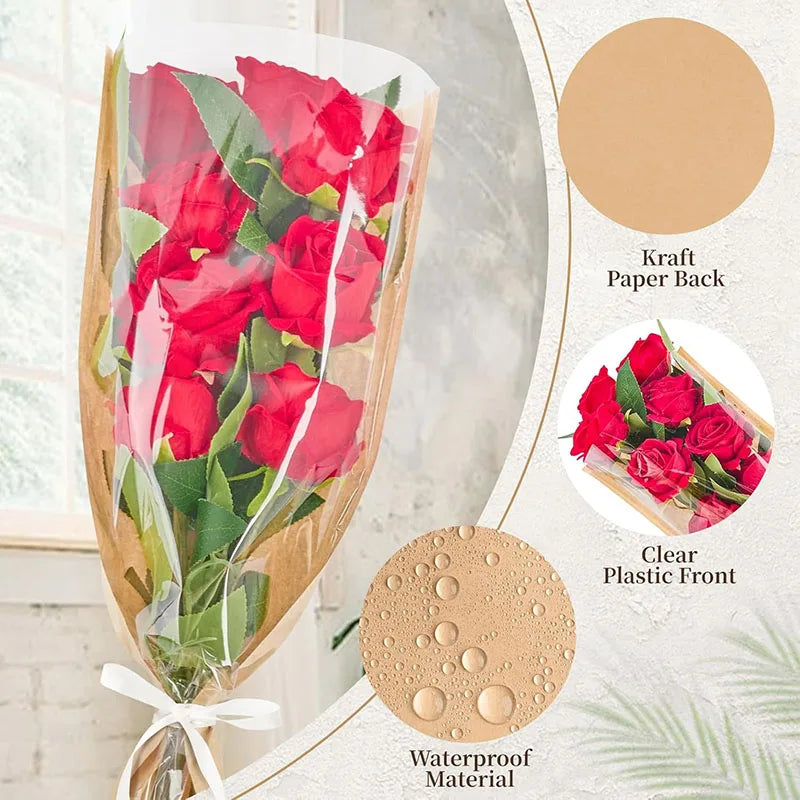 50pcs Flower Bouquet Bag