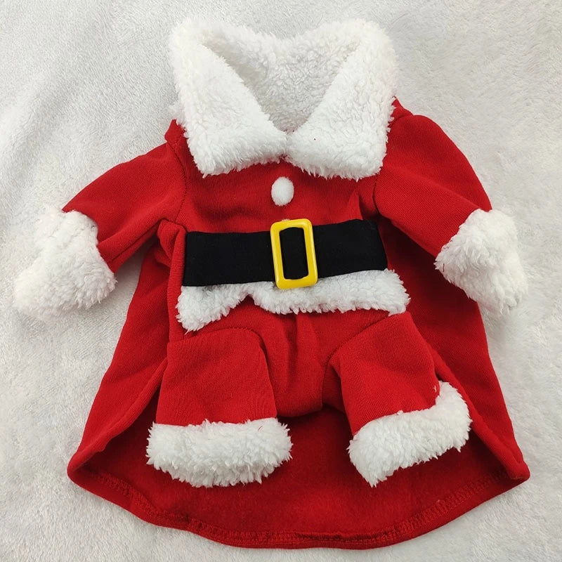 Christmas Dog Santa Costume Outfit
