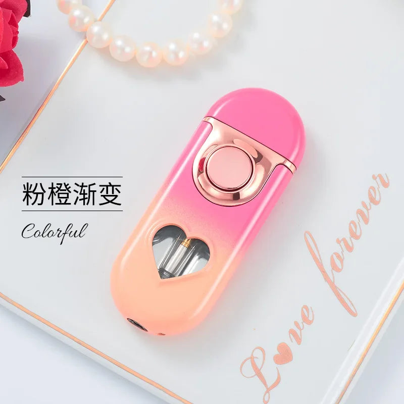 Metal Love Double Flame Gas Lighter