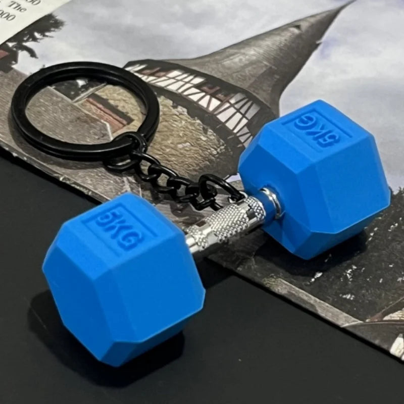Barbell Keychain