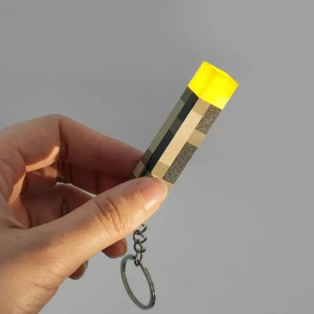Mini LED Pixel-style Flashlight Keychain