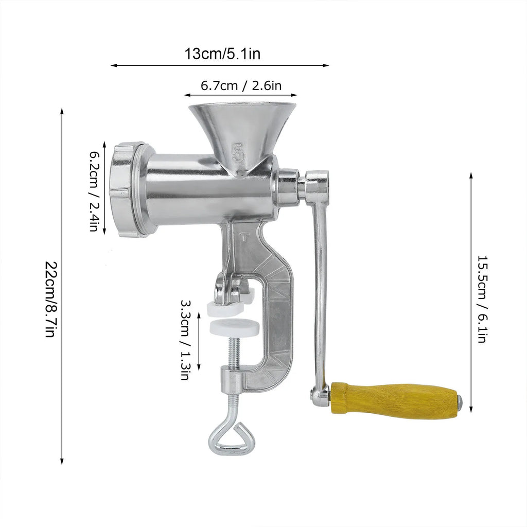 Household Aluminum Alloy Manual Sausage Meat Grinder Pepper Spice Grinding Machine Kitchen Tool Manual Grinder Grinding Machine