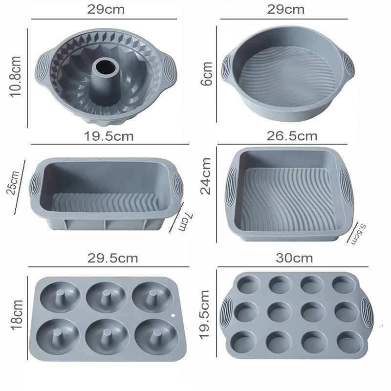 Gray Silicone Cake Pan High Temperature Resistant