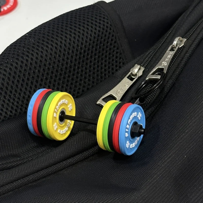 Barbell Keychain