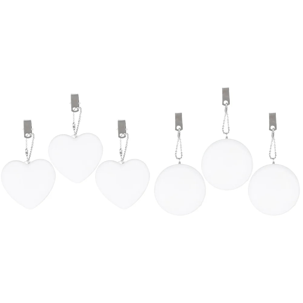 6-1PCS Purse Heart LED keychain