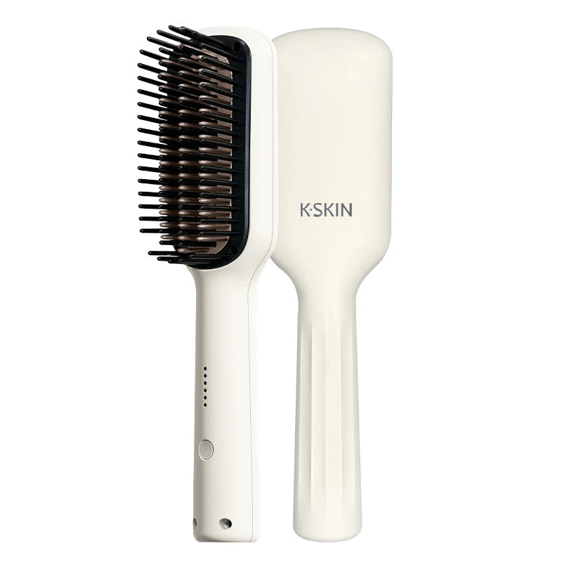 KSKIN Hair Straightener 2 in 1 Mini Brush Multifunctional