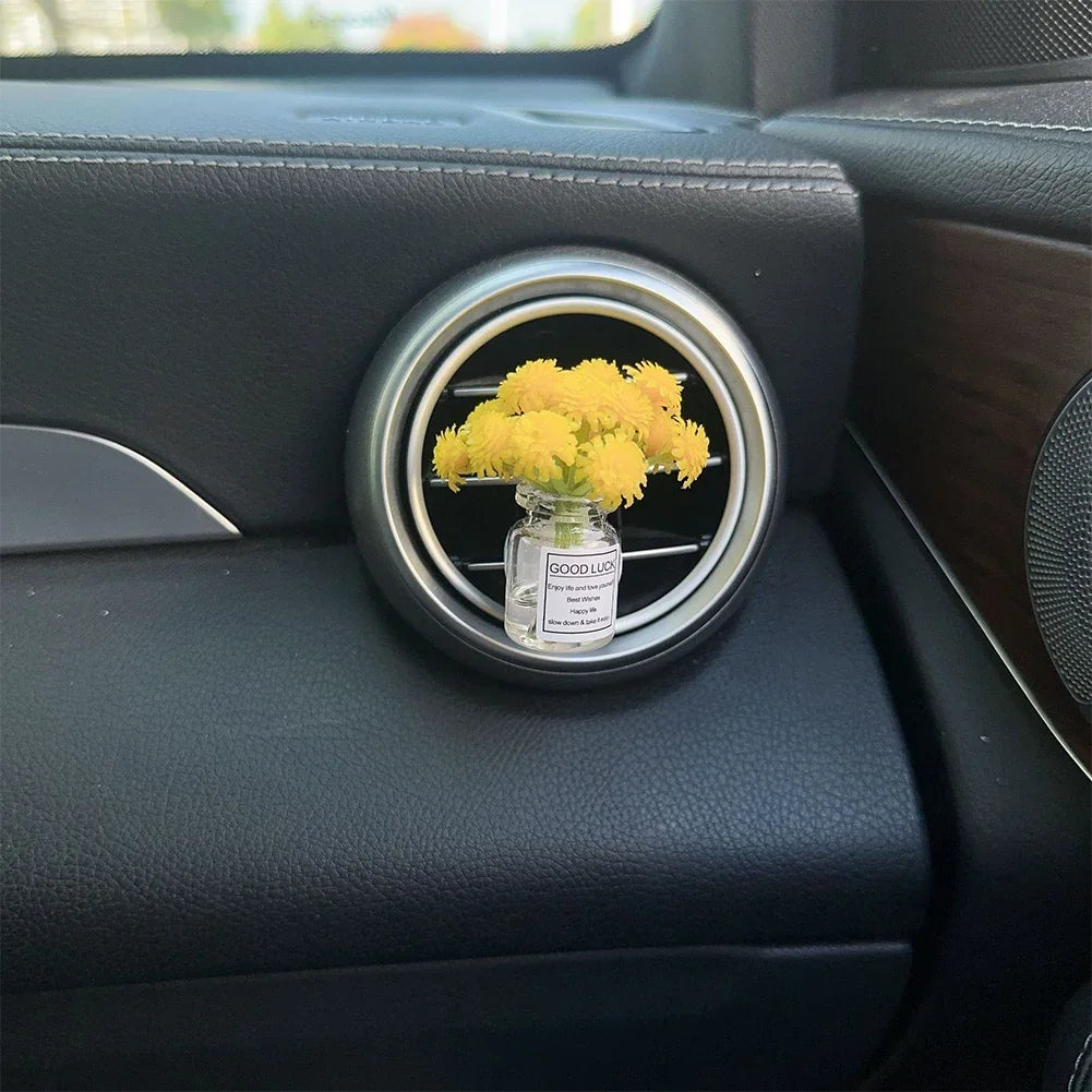 Car Center Console Air Outlet Simulated Flower Clips