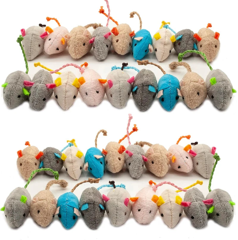 3/200pcs Rattle Cat Mouse Toys