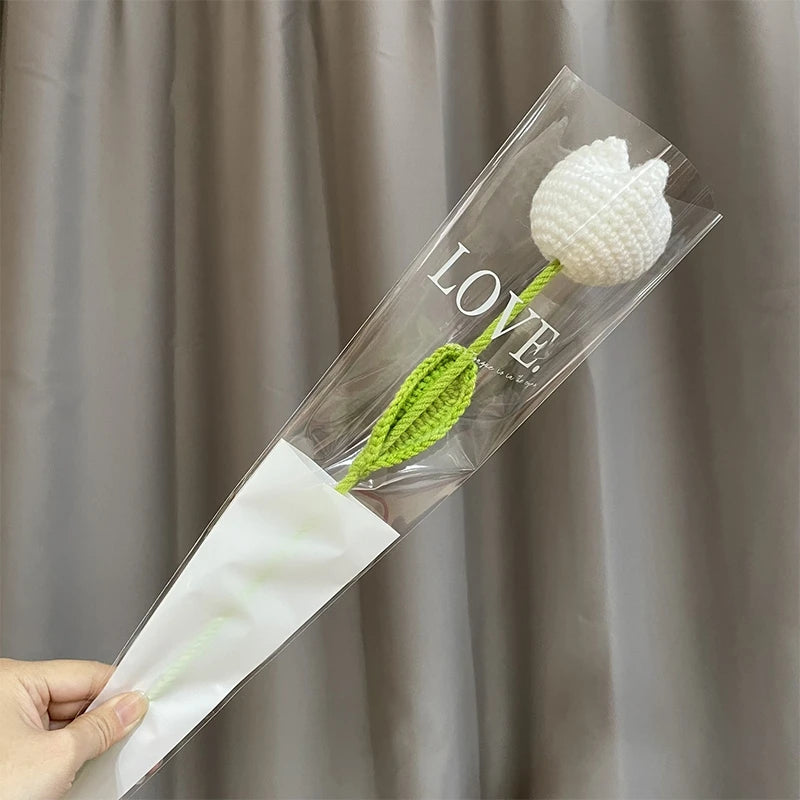 1pc Tulip Crochet Flowers Artificial