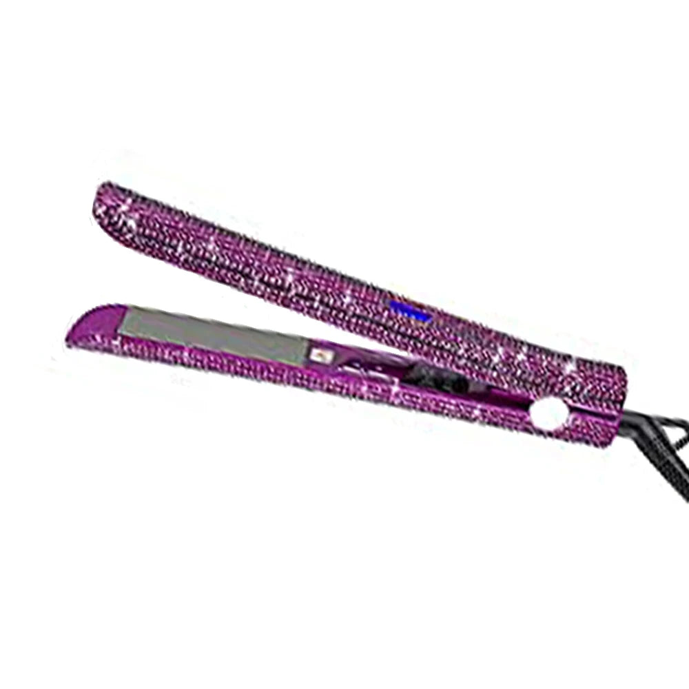 Hair Straightener Rhinestone Ceramic Flat Iron